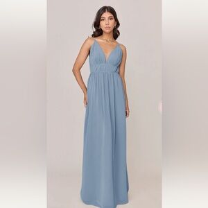 Revelry Alma Dress French Blue Chiffon
